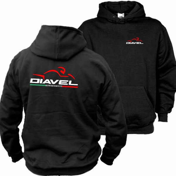 Ducati Diavel Kapuzenpullover - Hoodie -Doppelseitiger Aufdruck