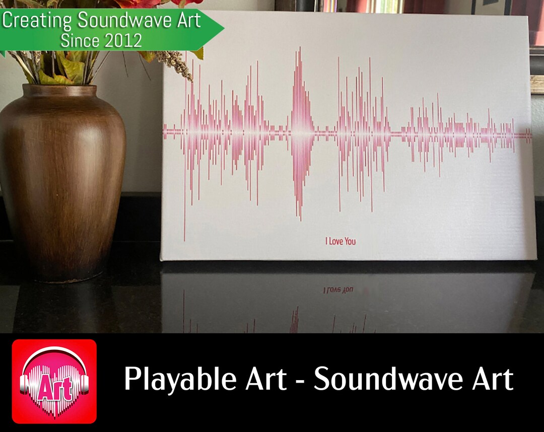 Create Your Own Custom Soundwave Art Canvas Playable With the Etsy