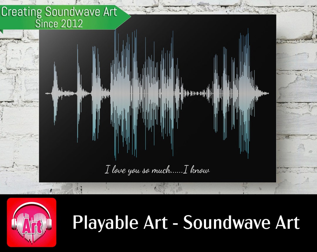 Soundwave Art Aluminum Create Your Own Custom Soundwave Art, Playable