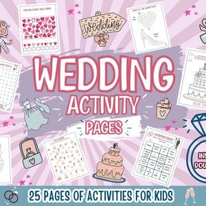 Wedding Activity Pack Digital Wedding Activity Pages for - Etsy