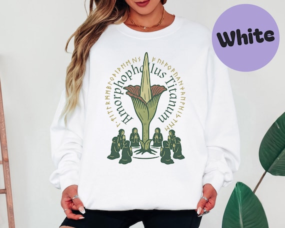 Funny Cult Corpse Flower Crewneck, Amorphophallus Titanum