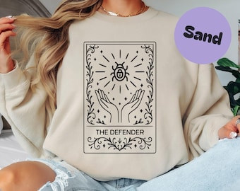 Cybersecurity Engineer Tarot Card Sweatshirt, IT Security Technician, Defender Crewneck, SOC Analyst, grc, sre, DevSecOps, Ethical Hacker