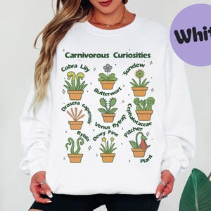 Carnivorous Plant Crewneck, Cobra Lily, Venus Flytrap Sweatshirt, Botanical Design, Plant Lover Gift, Houseplant Lover, Weird Plant Crewneck