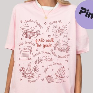 Empowering Women Graphic Tee, Inspirational T-Shirt for Girls, Pink Shirt with Motivational Quotes, Feminist Apparel, Casual Chic Top