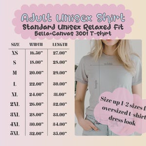 Adult Unisex Shirt, Standard Relaxed Fit, Sizes XS to 5XL, Bella Canvas 3001 T-shirt, Comfortable Casual Wear, Perfect Gift
