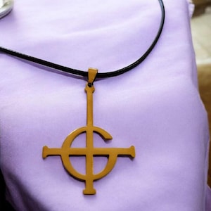 Ghost Ghost BC Papa Emeritus Gold Grucifix Corded Necklace