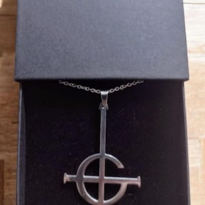 Gift Boxed Alloy & Sterling Silver Ghost Band Ghost BC Ghost Grucifix On A Sterling Silver Chain