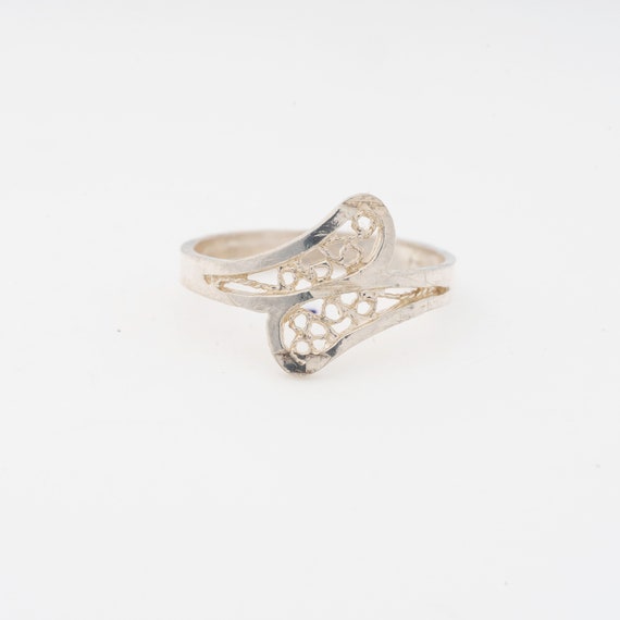 Crossover Ring, sterling silver, size 7 - image 1