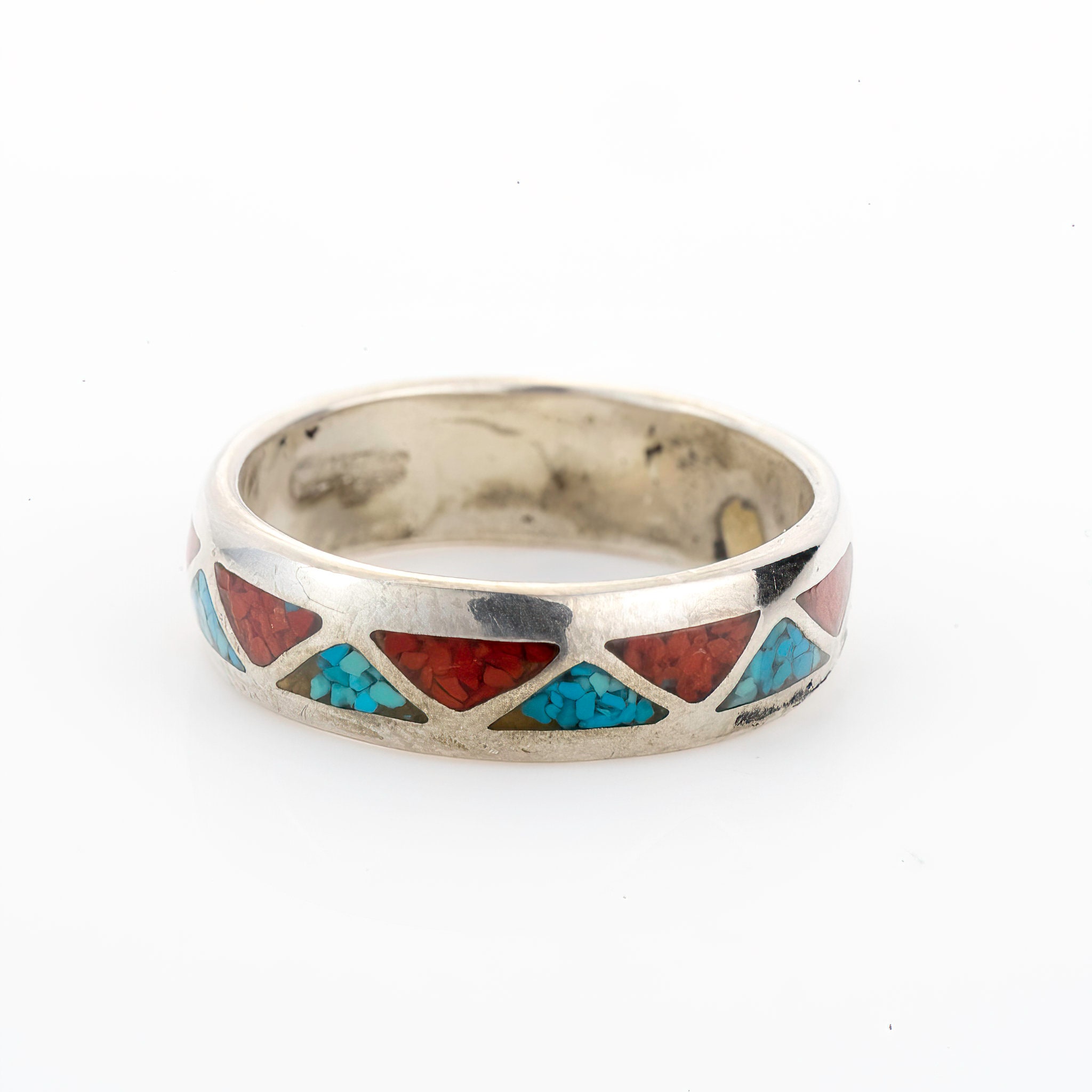 配送日指定可 70s Aborigines ナホバ族 Hand Made Ring