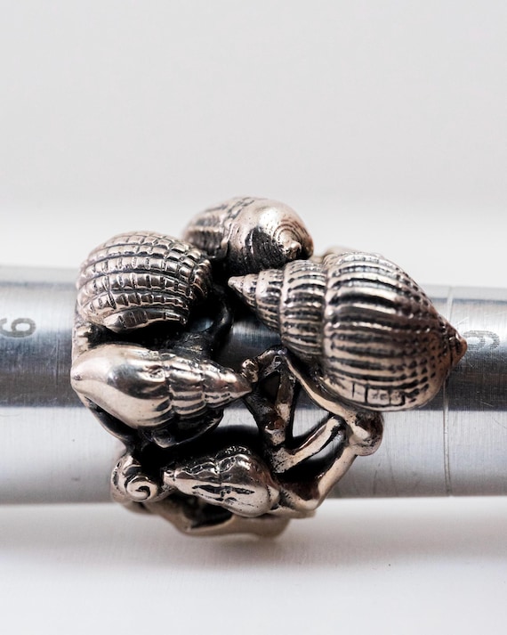 Sterling Silver Conch Shell Statement Ring Ultra … - image 8