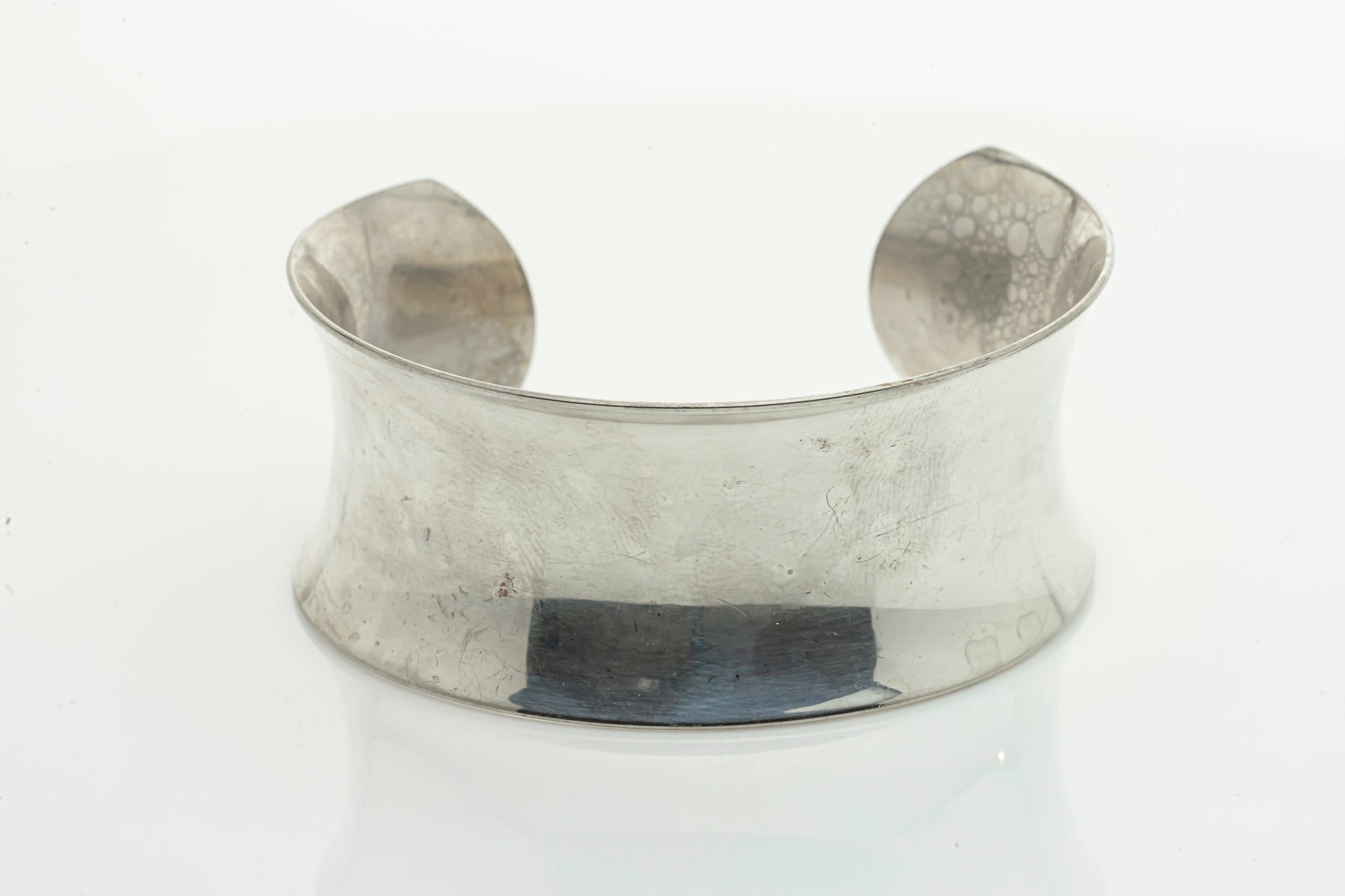 Vintage Smooth sterling silver cuff bracelet