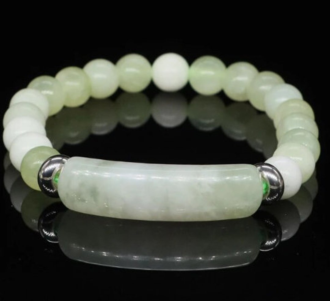 Natural Green Jade Good Luck Bracelet, Luck and Prosperity Bracelet