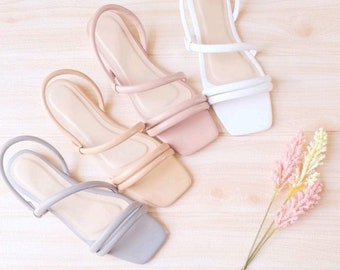 square front sandals
