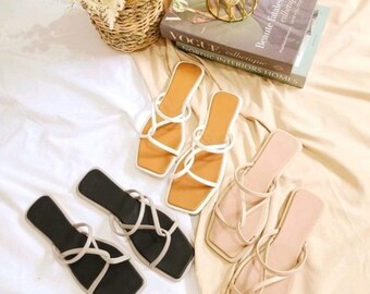 cute nude sandals