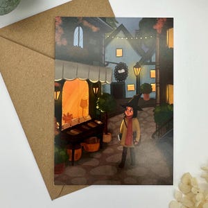 Postkarte, Bücher shoppen - A6 Illustration für Bücherliebhaber:innen