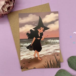 Cartolina "Strega del mare al tramonto"