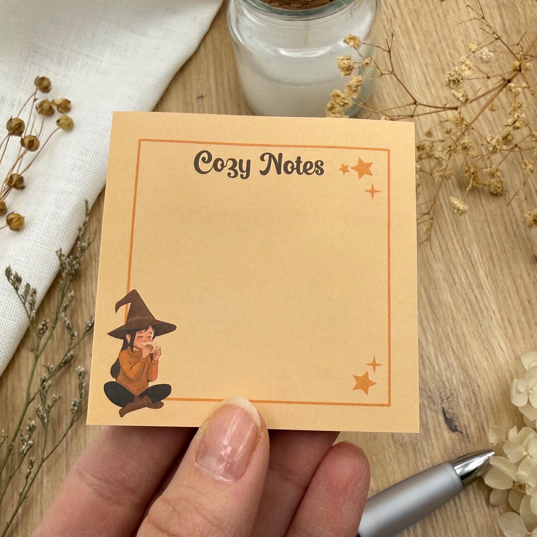 Cozy Notes Cozy Notes – Witch-themed Sticky Notes, Warm Journaling Sticky Notes ...