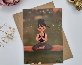 Postkarte Yoga in der Natur