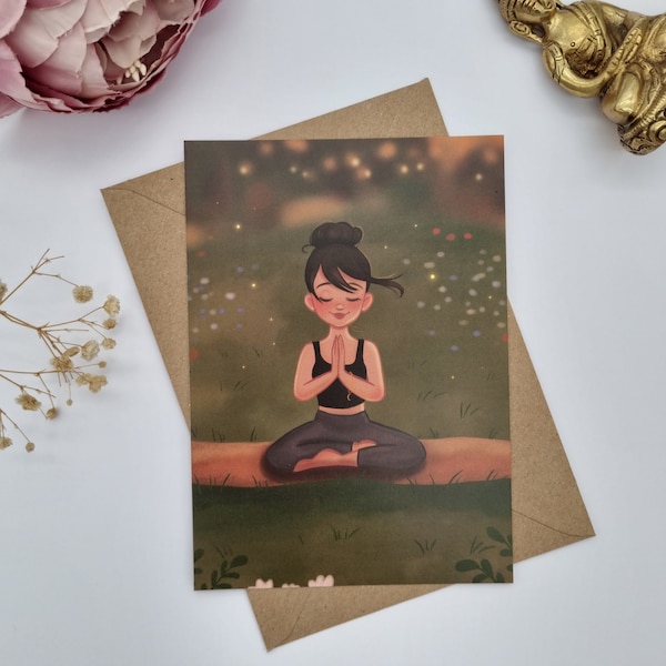 Postkarte Yoga in der Natur