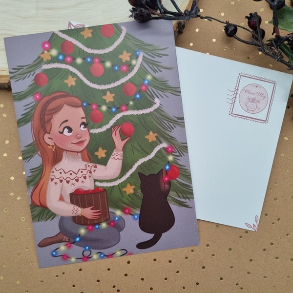 Weihnachten Tannenbaum Postkarte