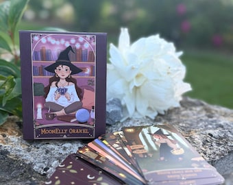 MoonElly Orakel Karten Set | 36 Affirmationskarten mit Box | Hexen Orakel Deutsch | Achtsamkeit & Selbstliebe | Geschenk für Frauen | Witchy