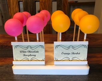 Flavor Sign for use with Slotted Cake Pop Stands