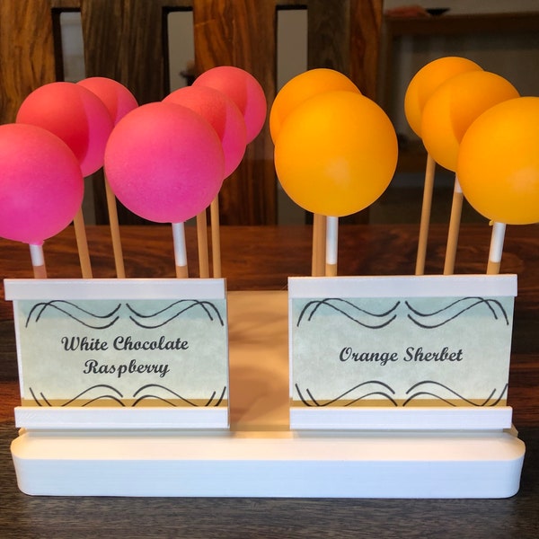 Flavor Sign for use with Slotted Cake Pop Stands