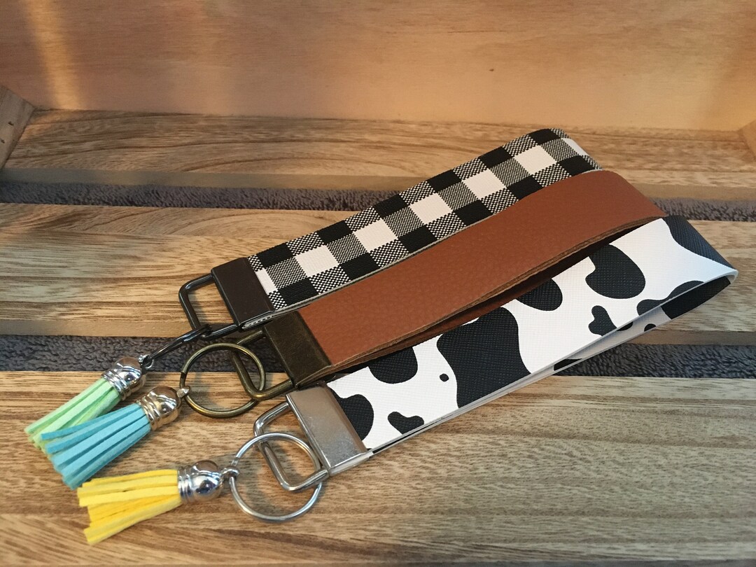 Double Layer Faux Leather Wristlet | Key Fob Wristlets | Wristlets ...