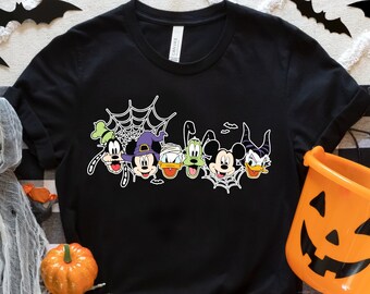 Mickey Mouse y sus amigos Mickey Boo camisa de Halloween, calabaza Mickey, camisa espeluznante de Disney, camisa de cara de Halloween de Disney, camisa del escuadrón de Halloween
