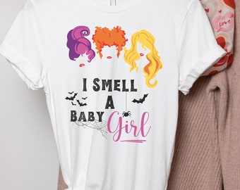 Camisa Hocus Pocus, Camisas de revelación de género, Es una camisa de niña Hocus Pocus, Camiseta Sanderson Sisters, Traje de Halloween, 2023 Camisas de Halloween,