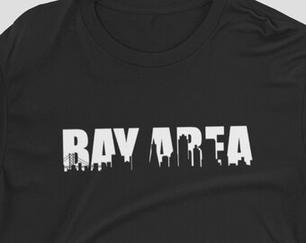 Camiseta personalizada camisetas de texto personalizado camiseta de fuente personalizada California Graphic Black TEE "BAY AREA" Bay Area Street wear T Shirt
