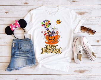 Camisa de Mickey Mouse y amigos, camisa de escuadrón de Halloween, camisa de Halloween de amigo, camisa de escuadrón, camisas de Disney, camisas familiares, camisas de viaje familiar