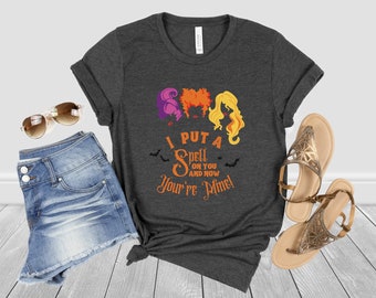 Camisa Hocus Pocus, camisas de fiesta de Halloween, Hocus Pocus, camiseta de las hermanas Sanderson, traje de Halloween, camisas de Halloween 2023, te puse un hechizo