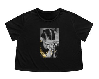Nipsey Hussle Custom Crop Top, Camisa de manos rezando, Camisa Nipsey Hussle, Camisa Nipsey, Crop Top personalizado para mujeres, Crop Top personalizado,