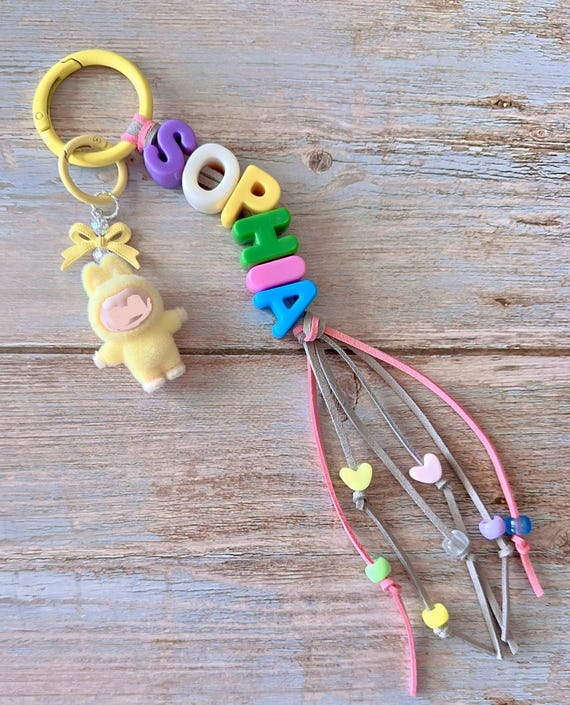 Personalized Cute baby  Name tag / Bag Charm/ Cell phone charm