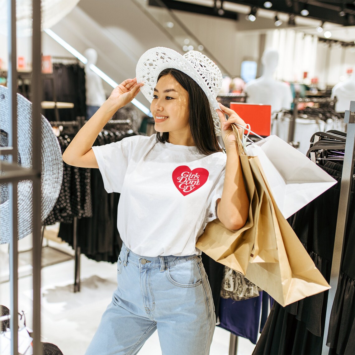 Girls Don't Cry Ladies Tee Retro Vintage Letters Font Etsy UK