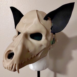 Skull Dog Mask - Movable Articulated Jaw