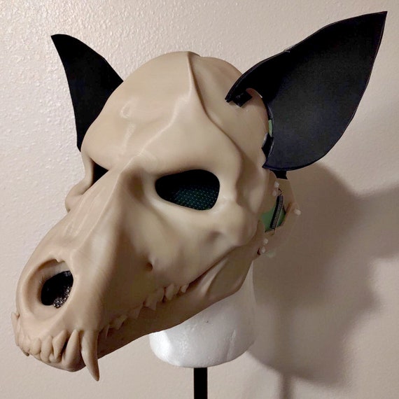 Skull Dog Mask - Movable Articulated Jaw - Etsy