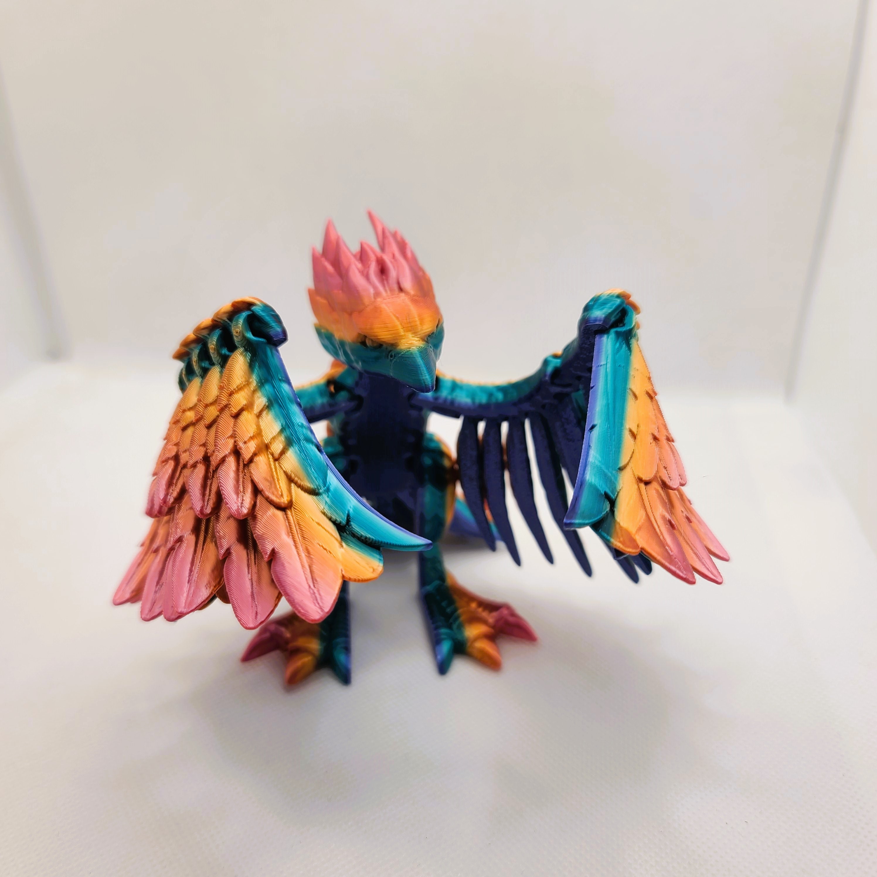 Flexible Phoenix Toy - Articulated Figurine - Sustainable Bio-plastic ...
