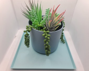 Square Plant Pot Drainage Tray, Eco-Friendly PLA Plastic (50-225mm)