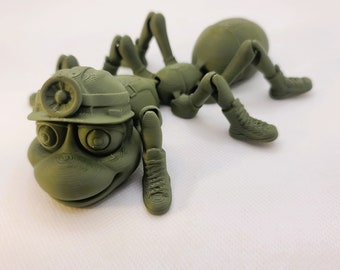 Juguete flexible de hormiga – Figura articulada de insecto – PLA ecológico impreso en 3D