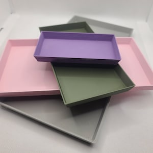 Rectangular drainage tray for plant pots, 12 Colours, Small-Large (100-240mm) Eco-friendly plastic - Gift - Present - 3D Printed