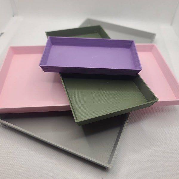 Rectangular Plant Pot Drip Tray – 3D-Printed Saucer in Multiple Sizes – Eco PLA