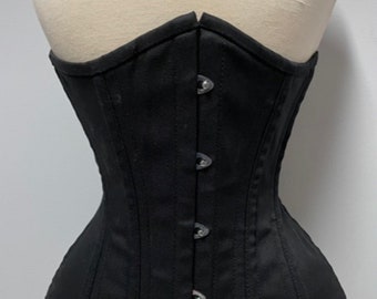 Longline Corset Waist Training Steel Boned Underbust Size 18-40"