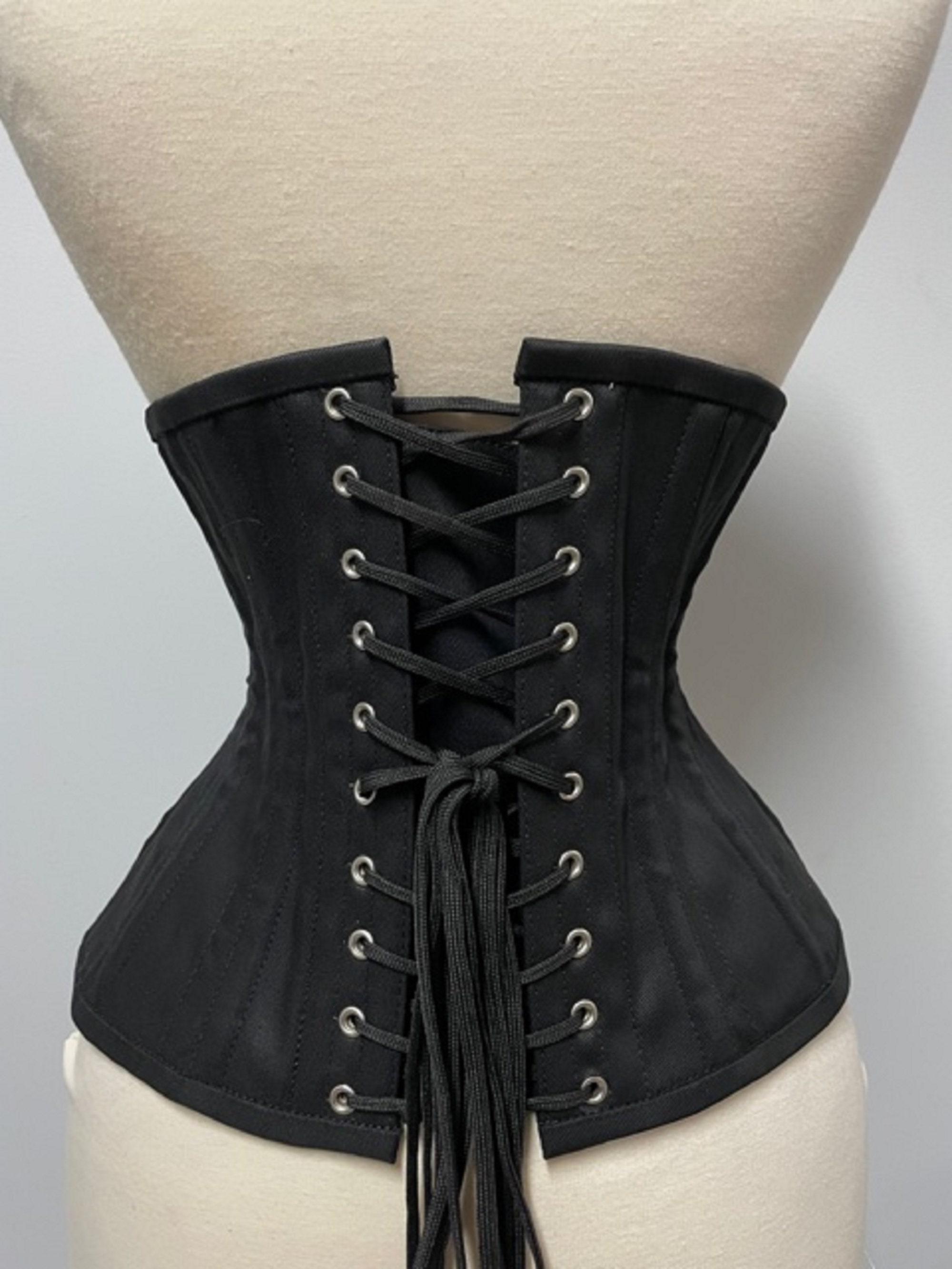 Short Corset Waspie Underbust Steel Boned Waist Trainer Size 18-40