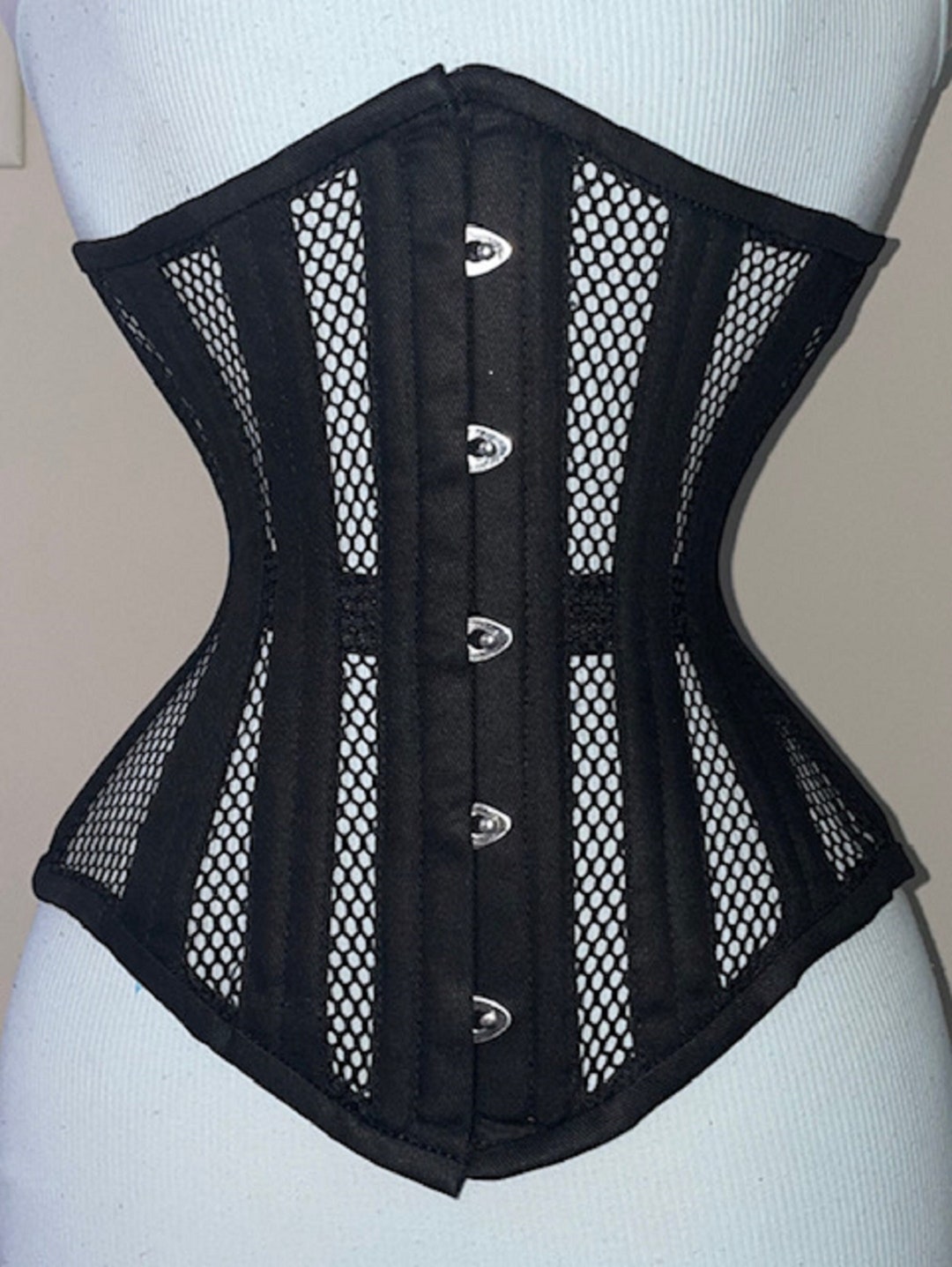 Corset Double Steel Boned Underbust Mesh Corset 18-40 