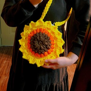 Finished Crochet Sunflower Bag