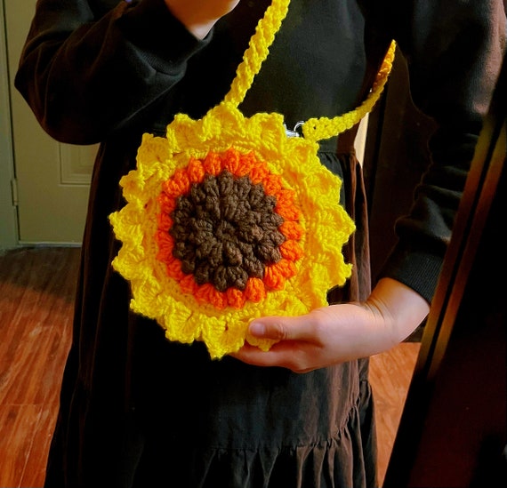 Mochila Girasol Tejida Mochila Tejida De Girasol Bolsa De