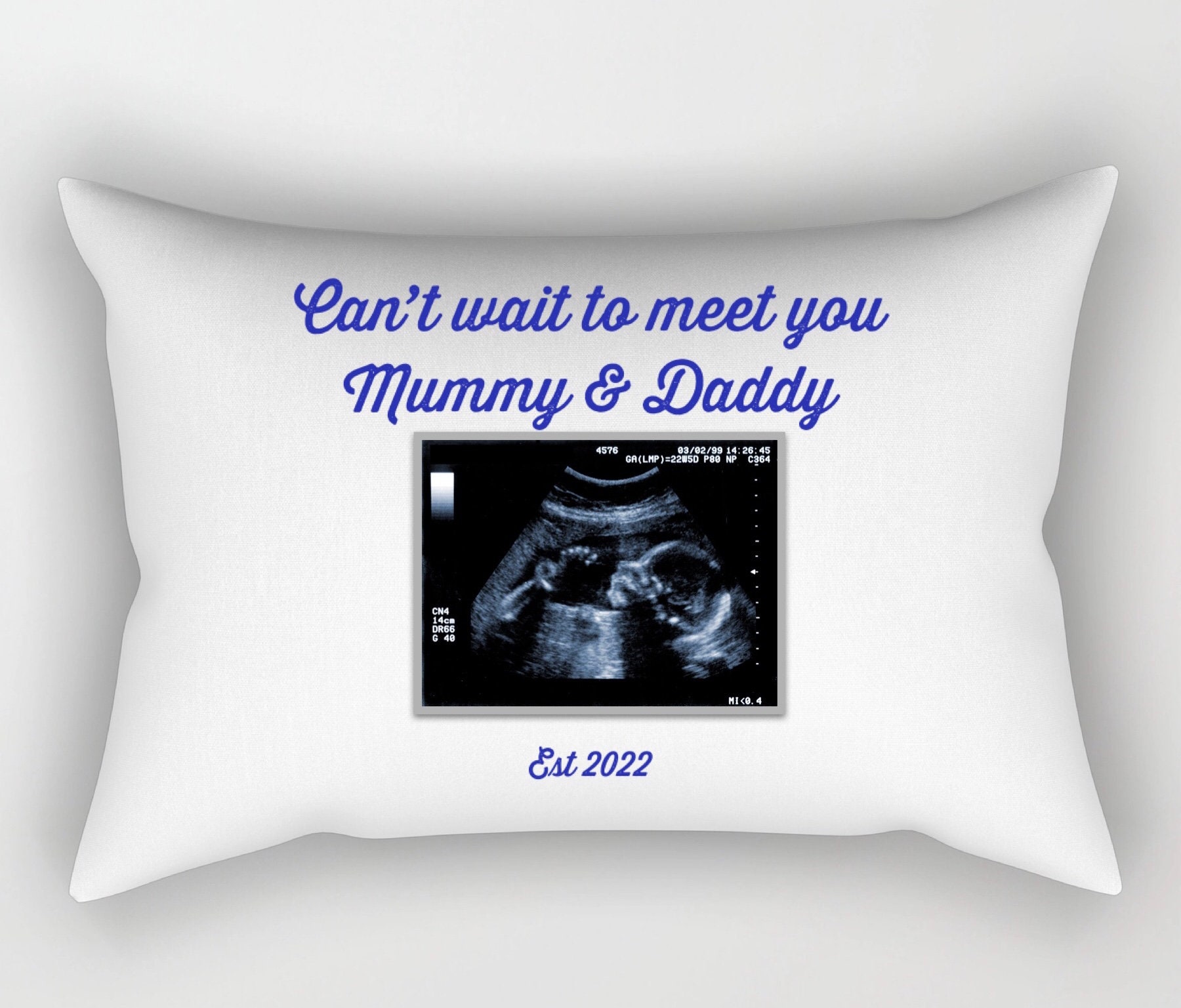 Personalised Ultrasound Baby Pillow Ultrasound Scan Etsy