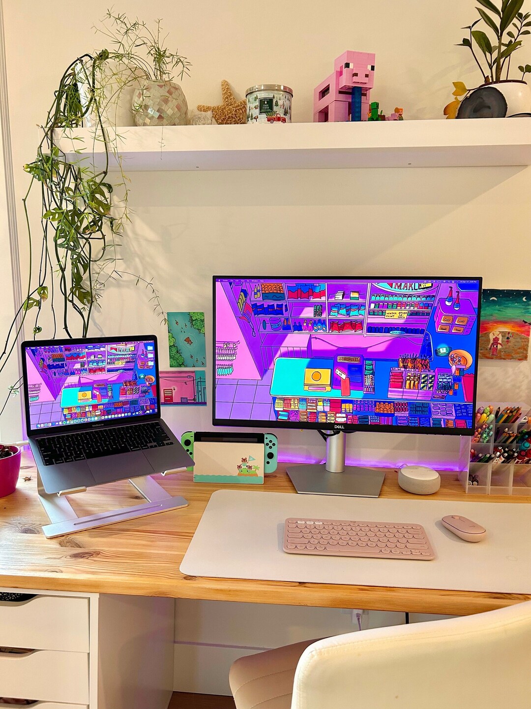 Neon Cute Store Wallpaper *digital Download* Printable MacBook PC ...
